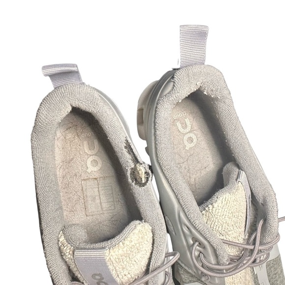 On Running Women’s 8.5 Cloud 5 Terry Sneaker Silver Grey & White Running Shoe - Picture 10 of 11